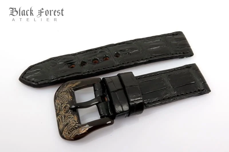 22mm Handmade Genuine Crocodile Belly Strap QK91 – image 3