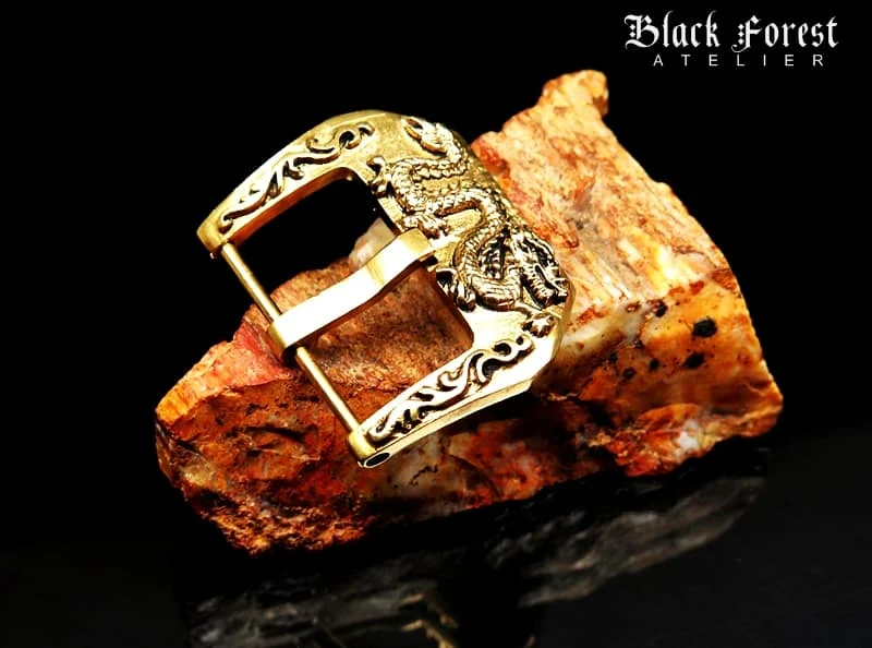 Dragon Yellow Bronze Buckle for Seiko, Panerai, Maranez, Sevenfriday