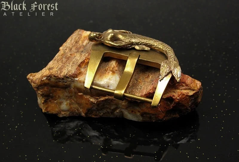 Mermaid Yellow Bronze Buckle for Seiko, Panerai, Maranez, Sevenfriday