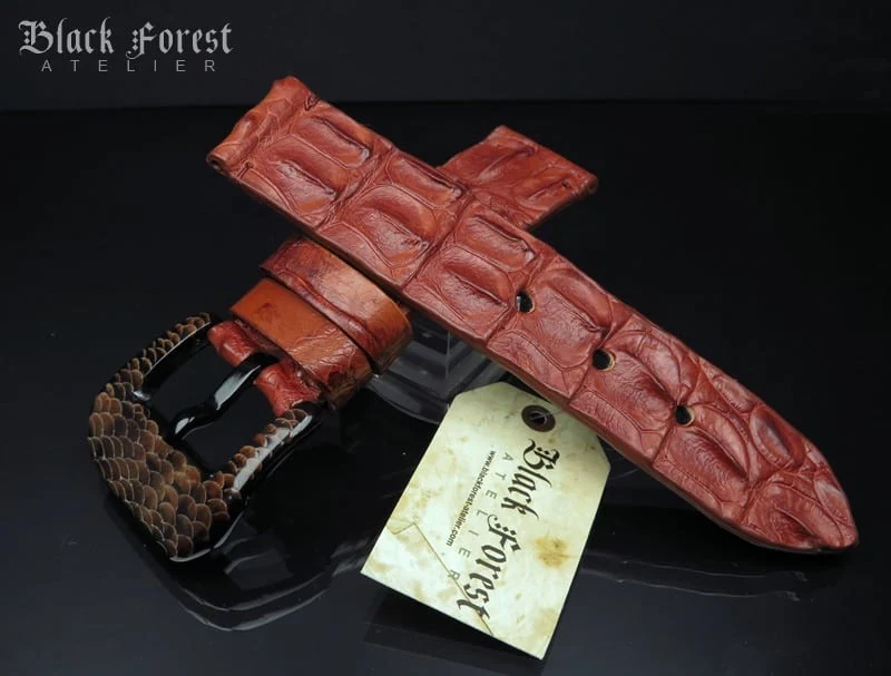 24mm Handmade Genuine Alligator Hornback Strap 20024mm Handmade Genuine Alligator Hornback Strap 200-205