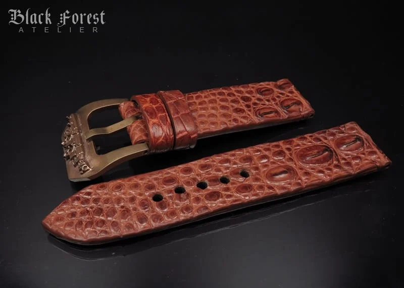 24mm Handmade Genuine Alligator Hornback Strap 20024mm Handmade Genuine Alligator Hornback Strap 200-205 – image 4