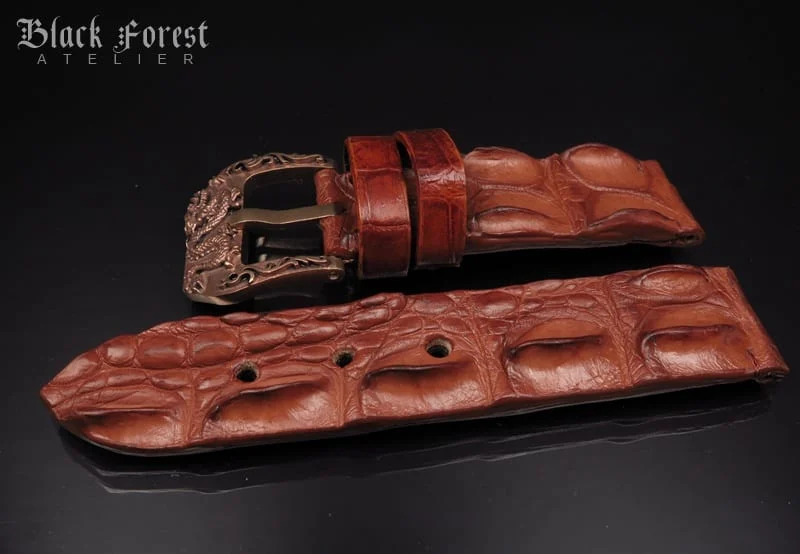 24mm Handmade Genuine Alligator Hornback Strap 20024mm Handmade Genuine Alligator Hornback Strap 200-205 – image 11