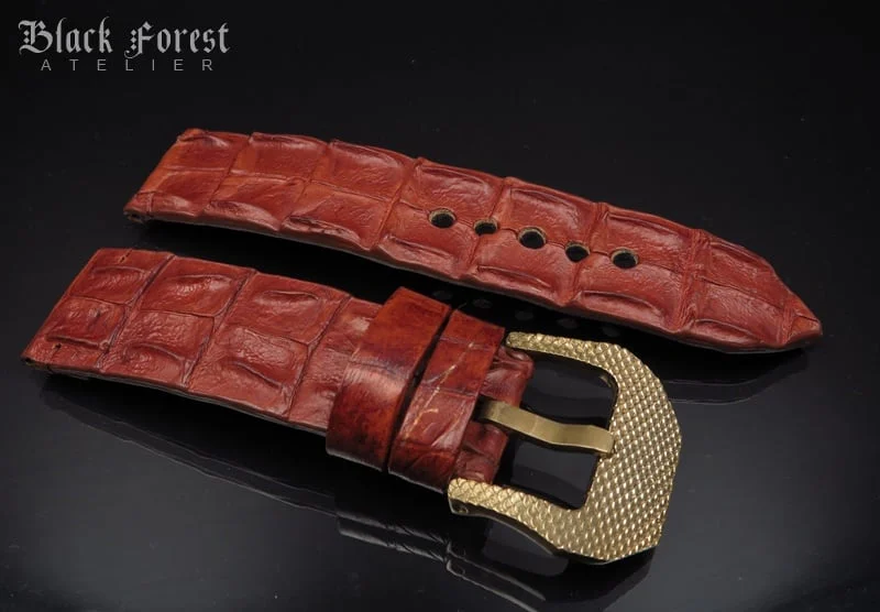 24mm Handmade Genuine Alligator Hornback Strap 206 – image 3