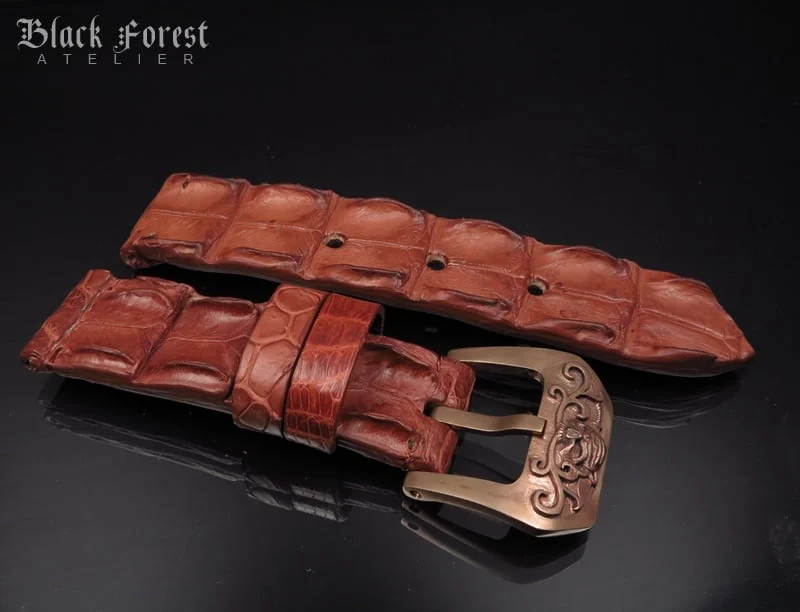 24mm Handmade Genuine Alligator Hornback Strap 206 – image 10