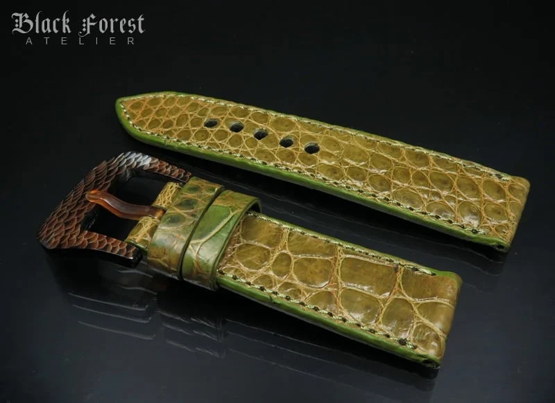 24mm Handmade Genuine Alligator Belly Strap 213-216 – image 6