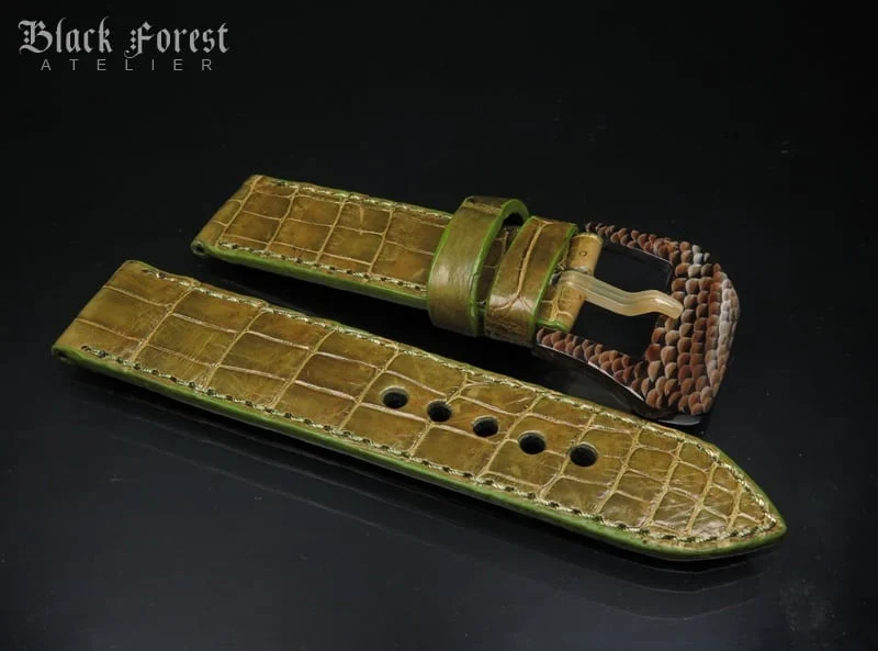 24mm Handmade Genuine Alligator Belly Strap 213-216 – image 8