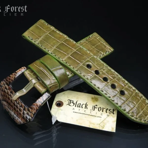 24mm Handmade Genuine Alligator Belly Strap 216-219