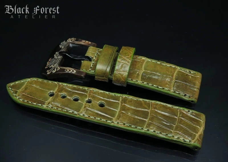 24mm Handmade Genuine Alligator Belly Strap 216-219 – image 3