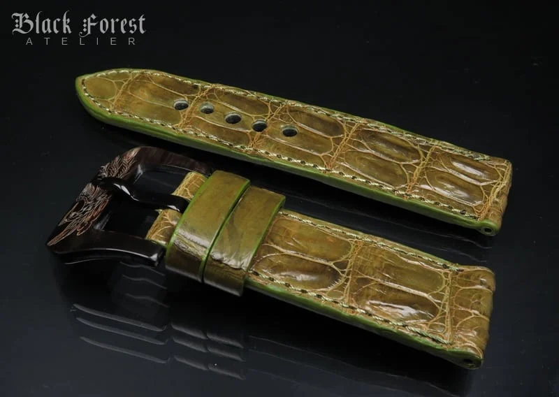 24mm Handmade Genuine Alligator Belly Strap 216-219 – image 8