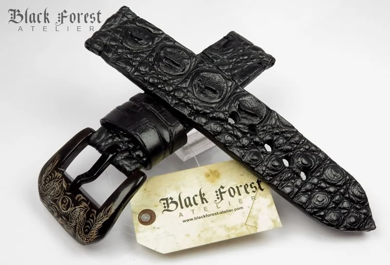 24mm Handmade Genuine Alligator Hornback Strap 221