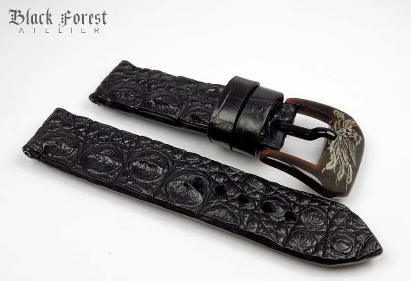 24mm Handmade Genuine Alligator Hornback Strap 221 – image 6