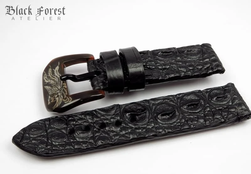 24mm Handmade Genuine Alligator Hornback Strap 221 – image 5