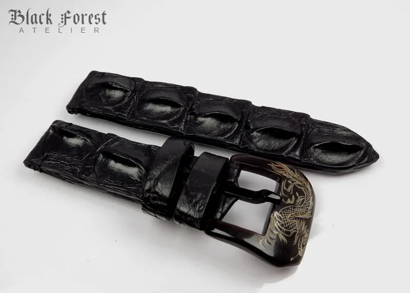 24mm Handmade Genuine Alligator Hornback Strap 221 – image 10
