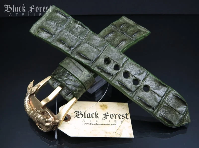 28mm Handmade Genuine Alligator Hornback Strap VC229