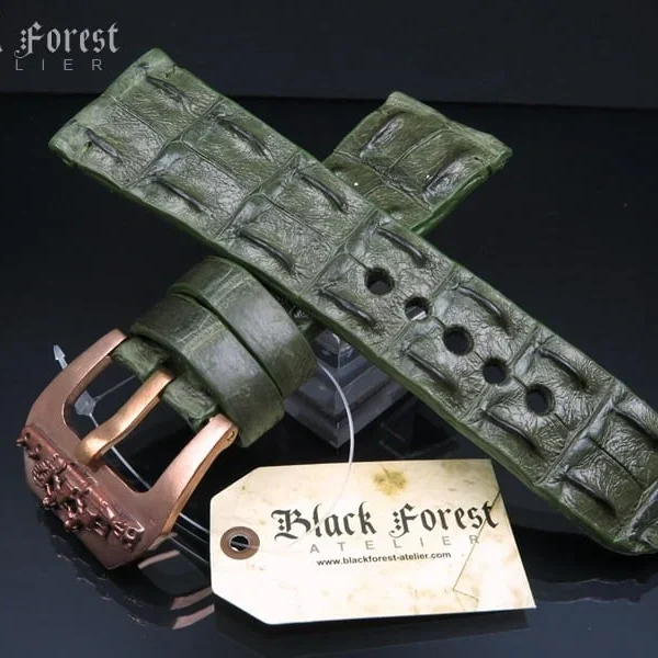 28mm Handmade Genuine Alligator Hornback Strap VC230