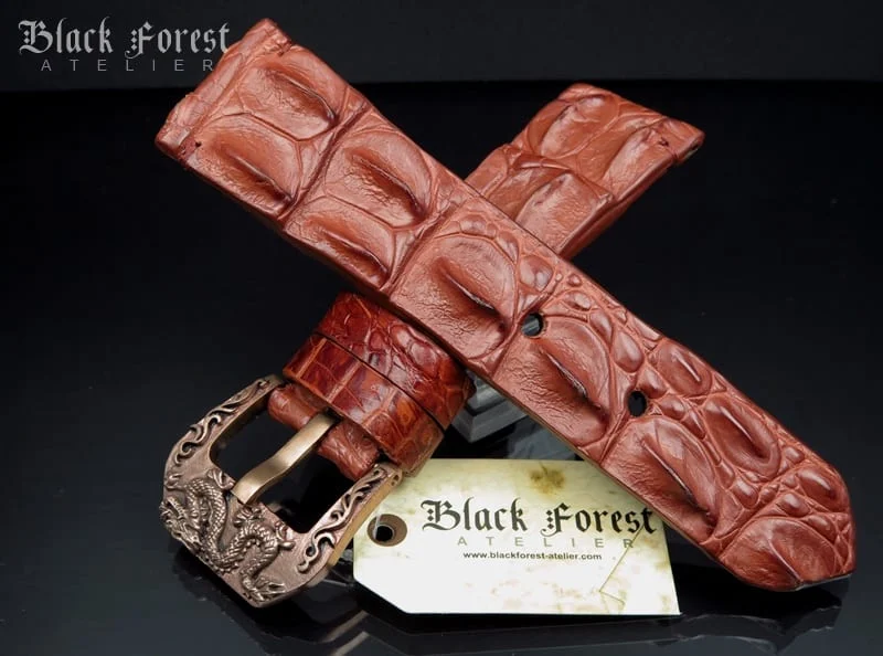 28mm Handmade Genuine Alligator Hornback Strap VC232