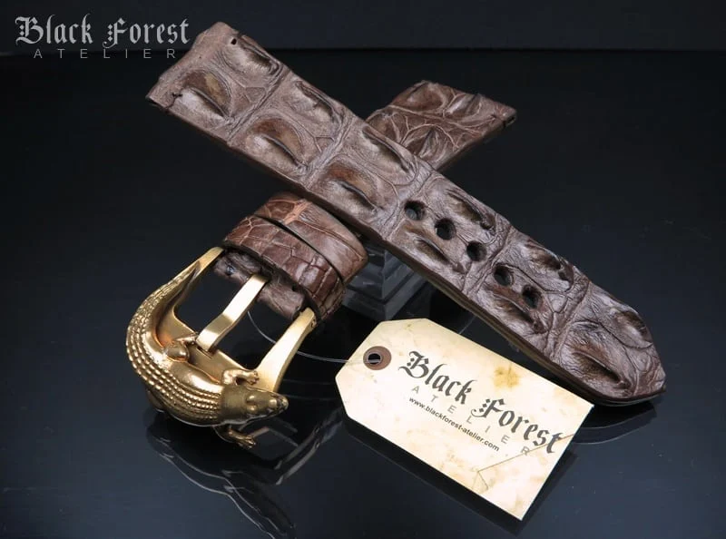 28mm Handmade Genuine Alligator Hornback Strap VC234