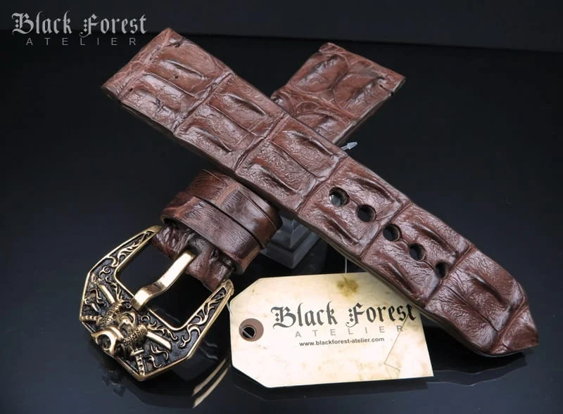 28mm Handmade Genuine Alligator Hornback Strap VC235