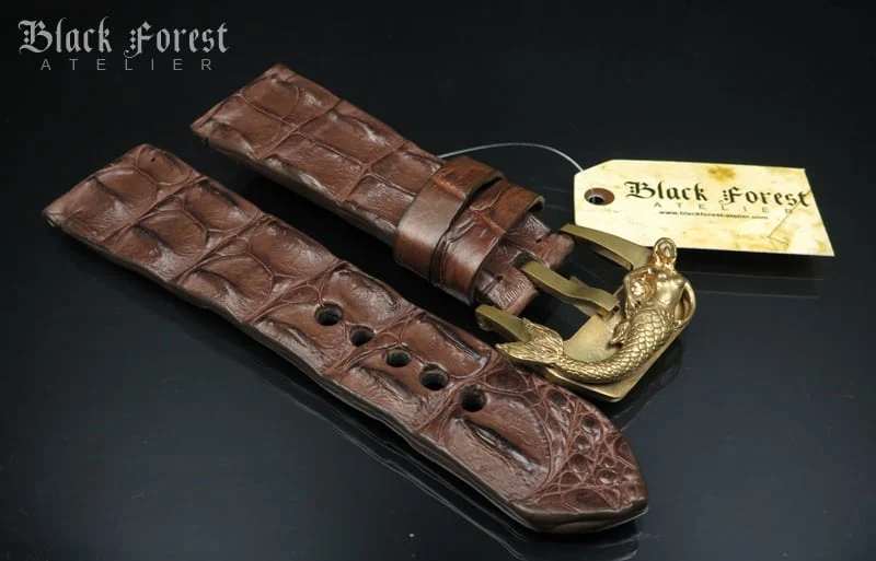 28mm Handmade Genuine Alligator Hornback Strap VC236 – image 3