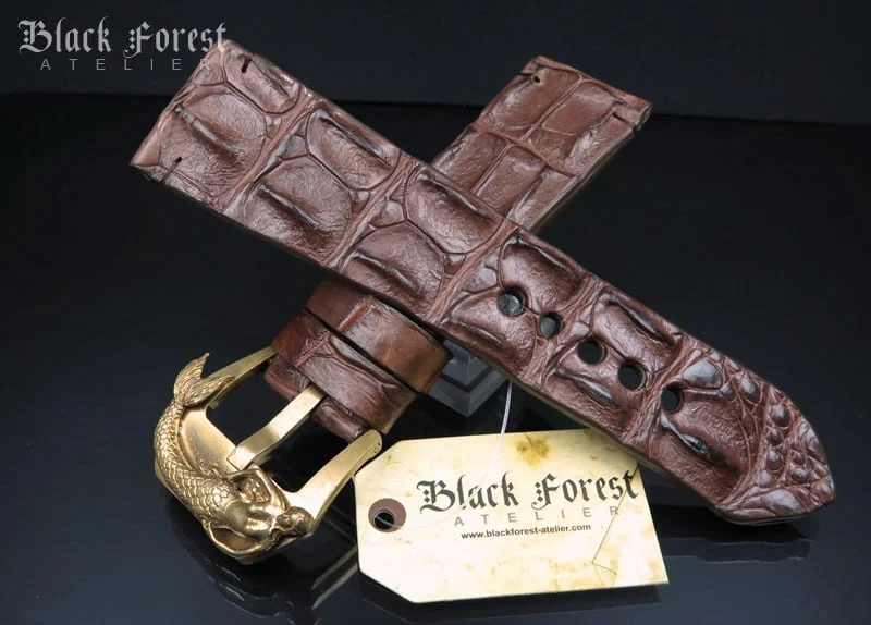 28mm Handmade Genuine Alligator Hornback Strap VC236