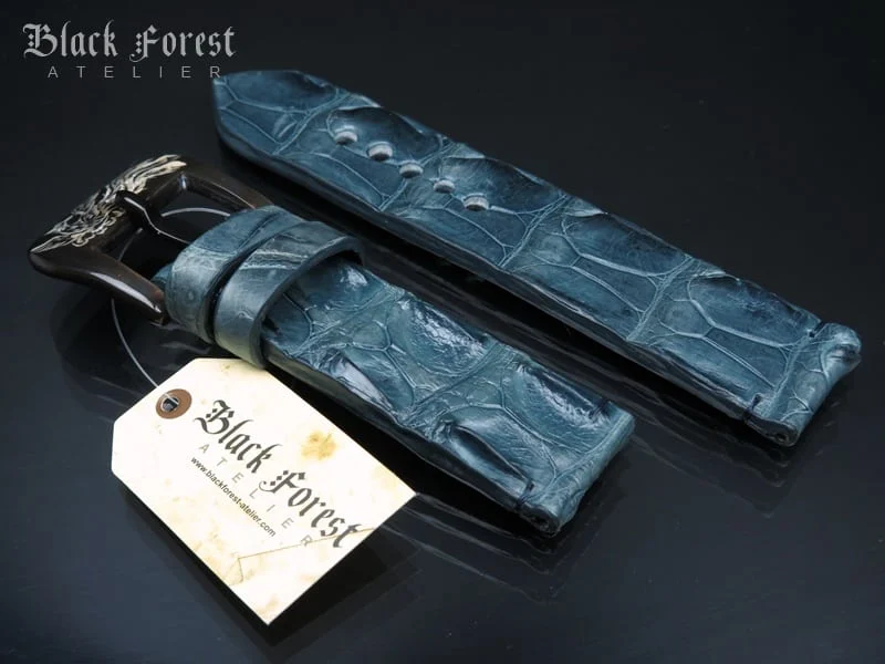 26mm Handmade Genuine Alligator Double Hornback Strap Nr239 – image 2