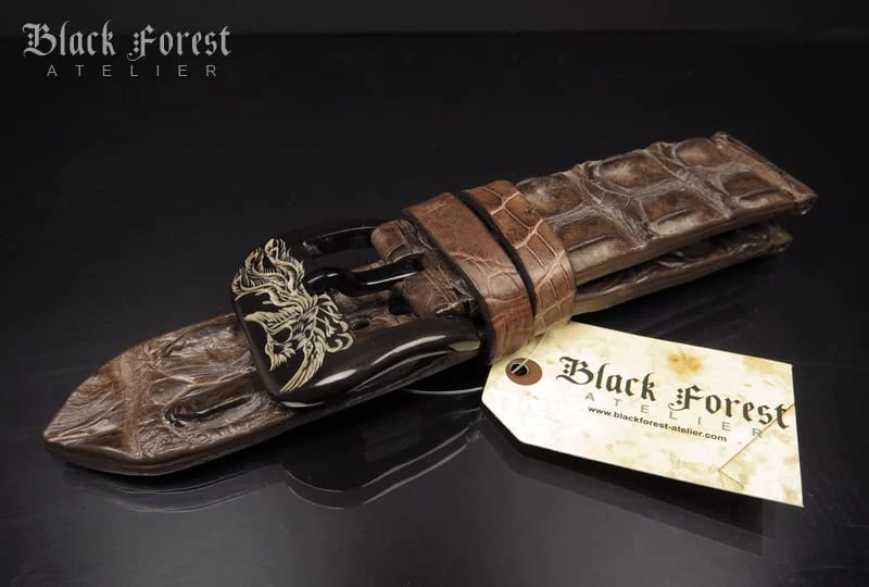 26mm Handmade Genuine Alligator Double Hornback Strap Nr252 – image 4