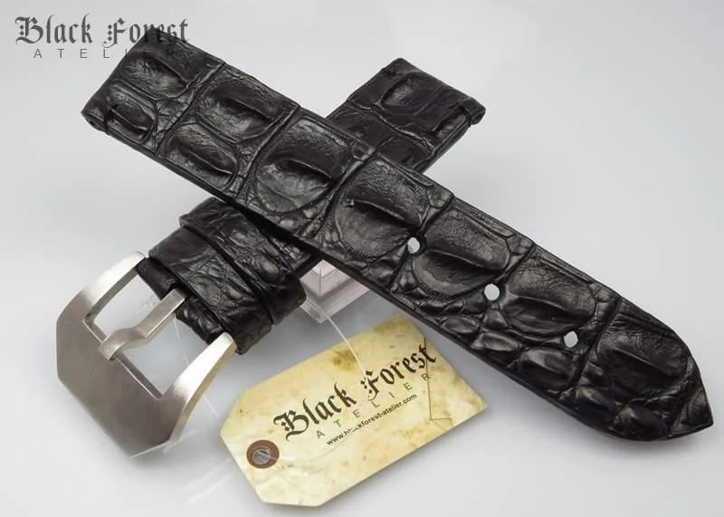 26mm Handmade Genuine Alligator Double Hornback Strap Nr259