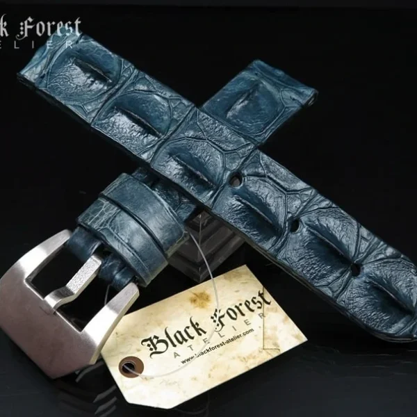 22mm Handmade Genuine Alligator Hornback Strap Nr.263