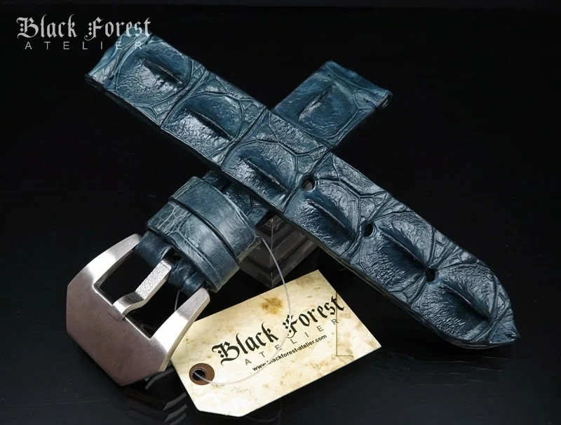 22mm Handmade Genuine Alligator Hornback Strap Nr.263