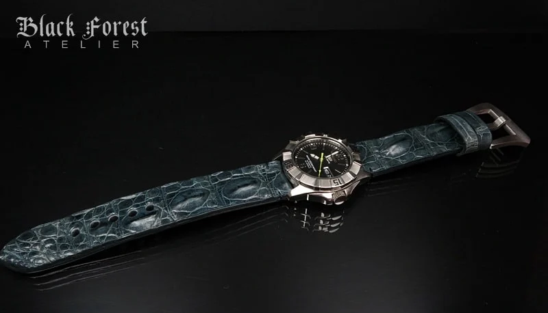 22mm Handmade Genuine Alligator Hornback Strap Nr.264 – image 4
