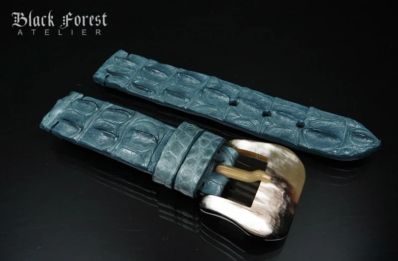 22mm Handmade Genuine Alligator Hornback Strap Nr.266 – image 3