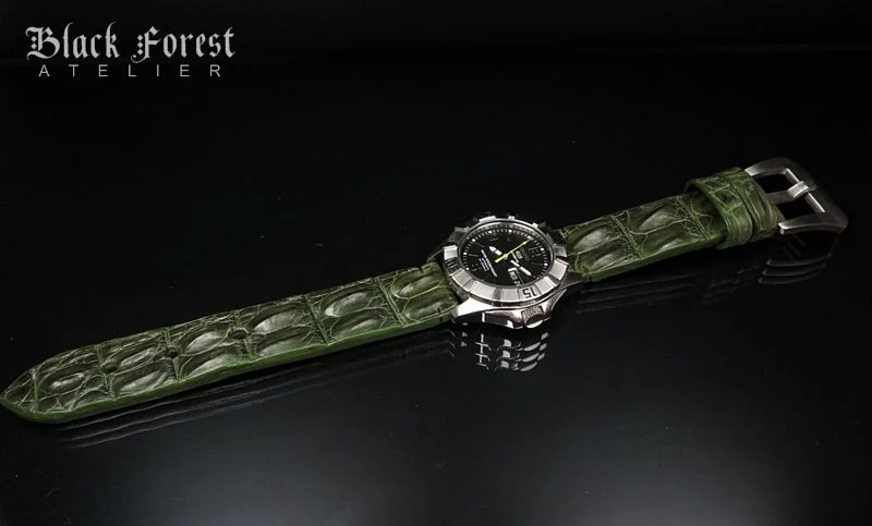22mm Handmade Genuine Alligator Hornback Strap Nr.271 – image 4