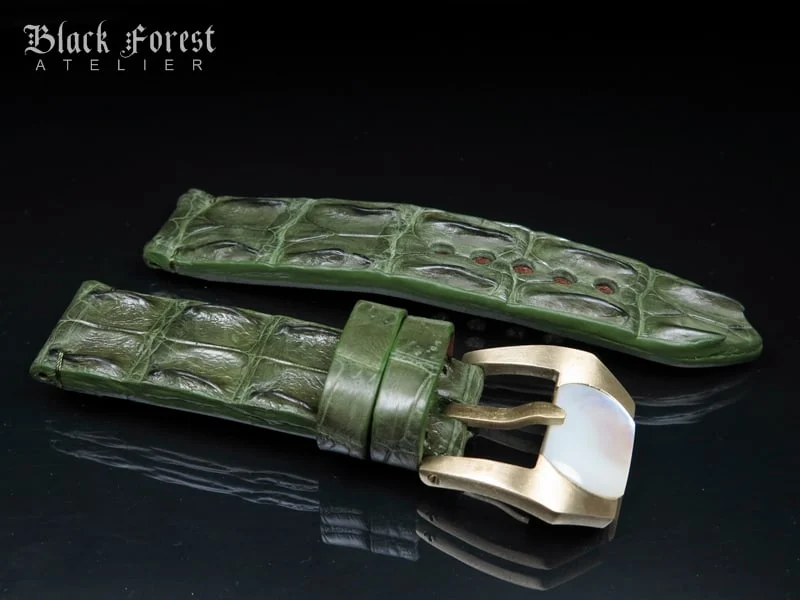 24mm Handmade Genuine Alligator Hornback Strap Nr272 – image 3