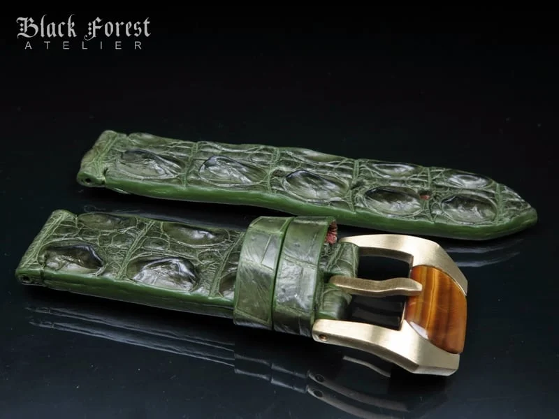 24mm Handmade Genuine Alligator Hornback Strap Nr273 – image 3