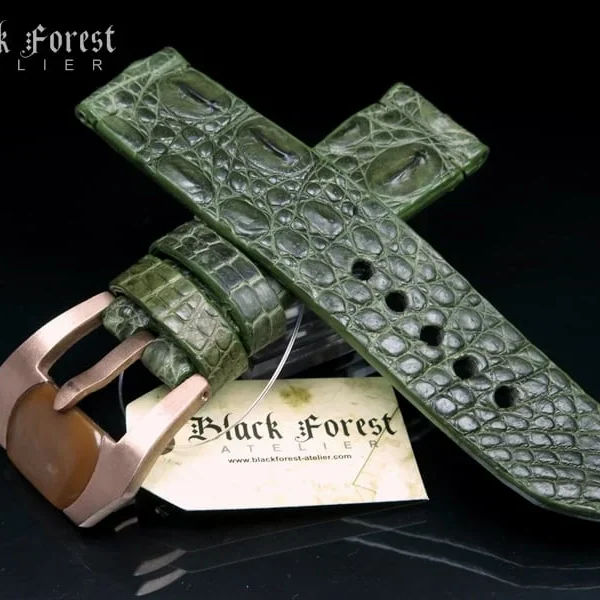 24mm Handmade Genuine Alligator Hornback Strap Nr274