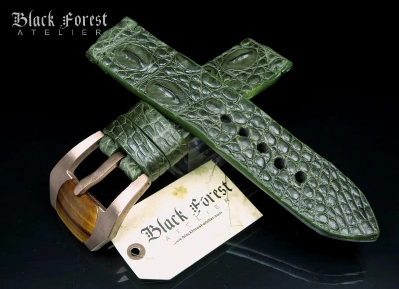 24mm Handmade Genuine Alligator Hornback Strap Nr275