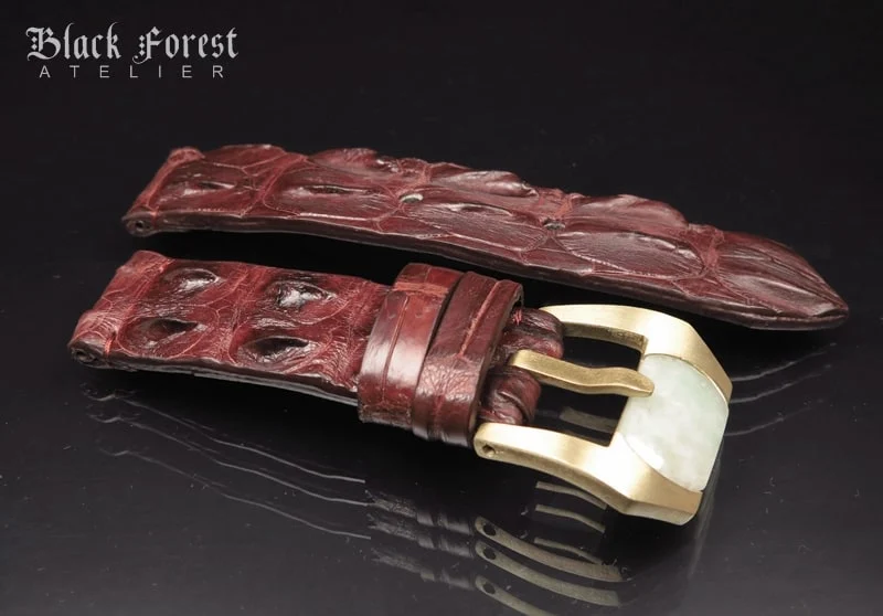 24mm Handmade Genuine Alligator Hornback Strap Nr276 – image 3
