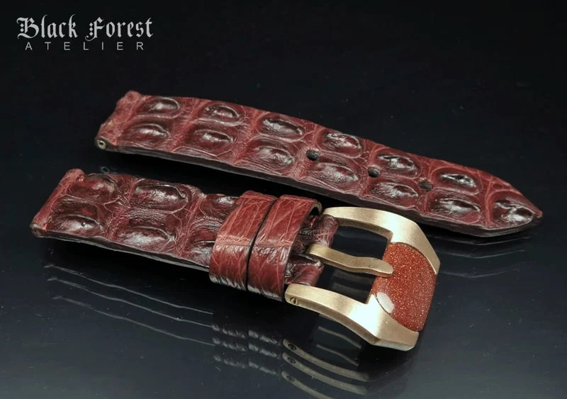 24mm Handmade Genuine Alligator Hornback Strap Nr282 – image 3