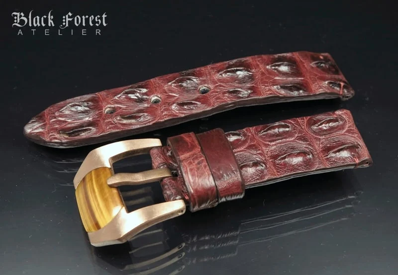 24mm Handmade Genuine Alligator Hornback Strap Nr278 – image 4