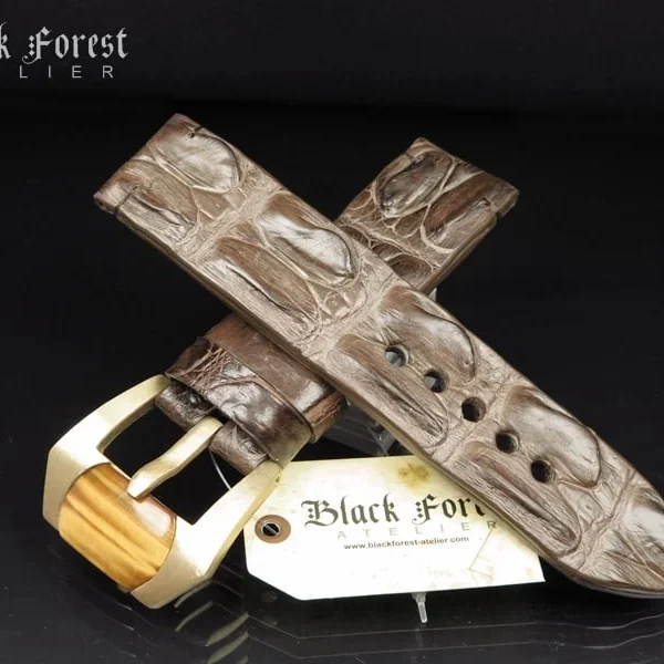 24mm Handmade Genuine Alligator Hornback Strap Nr286