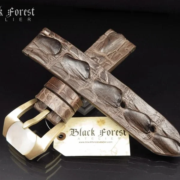 24mm Handmade Genuine Alligator Hornback Strap Nr287