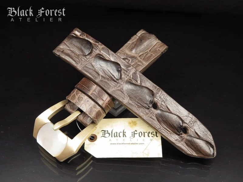 24mm Handmade Genuine Alligator Hornback Strap Nr287
