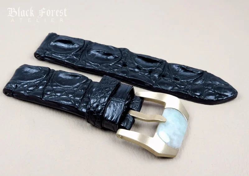 24mm Handmade Genuine Alligator Hornback Strap Nr290