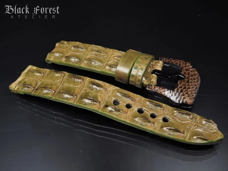 24mm Handmade Genuine Alligator Hornback Strap Nr292 – image 4