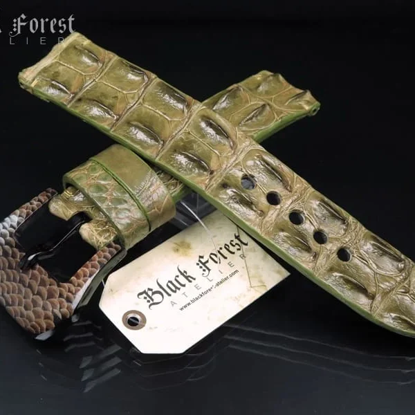 24mm Handmade Genuine Alligator Hornback Strap Nr292