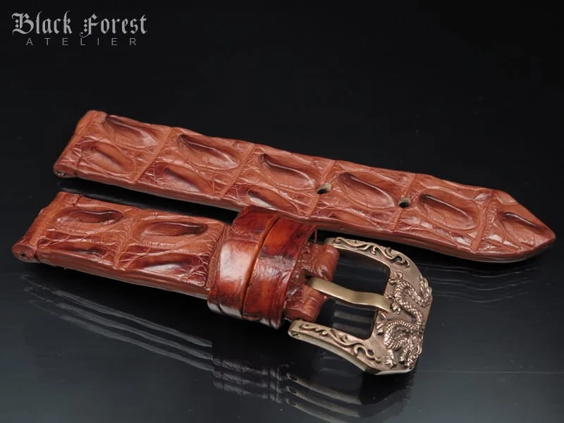 24mm Handmade Genuine Alligator Hornback Strap Nr294 – image 3
