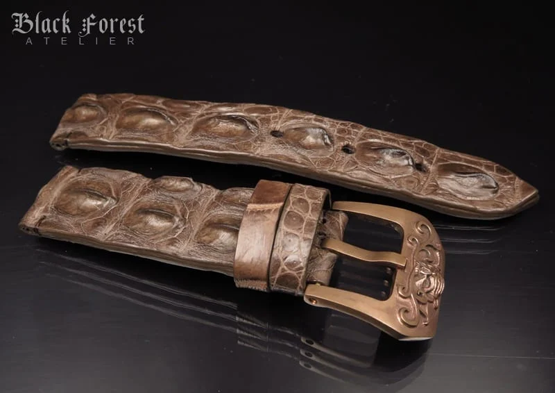 24mm Handmade Genuine Alligator Hornback Strap Nr296 – image 3