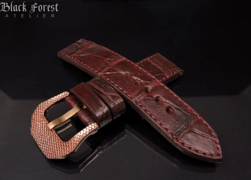 24mm Handmade Genuine Alligator Belly Strap YN56