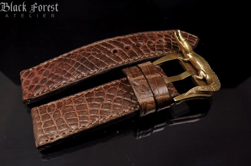 24mm Handmade Genuine Alligator Belly Strap YN58 – image 3