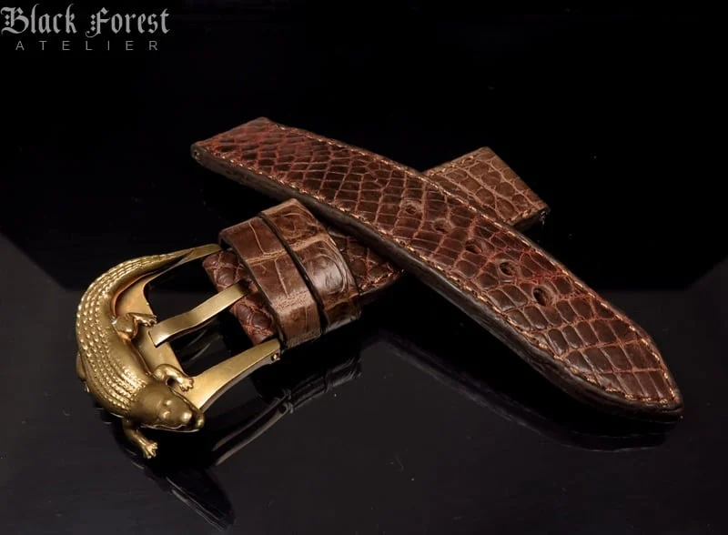 24mm Handmade Genuine Alligator Belly Strap YN58